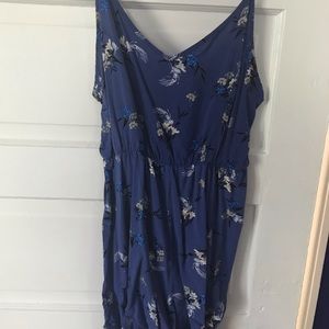 Blue floral romper